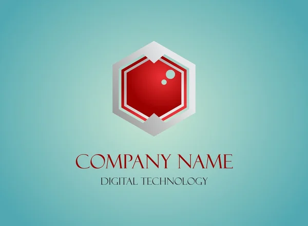 Logo polygon digital technology abstract — Stock Vector