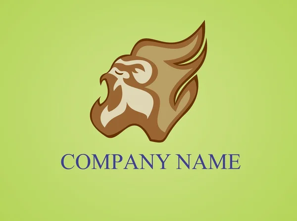 Stock logo roaring gorilla illustration — Stock Vector