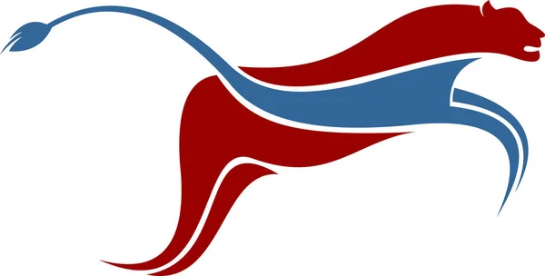 Logotipo simple guepardo — Vector de stock
