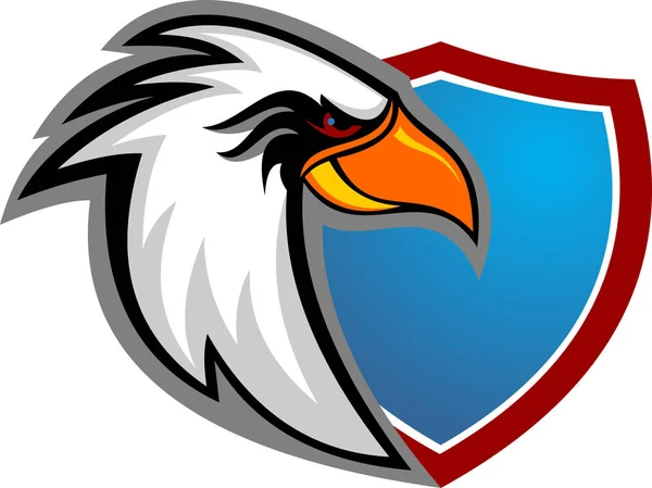 Orła tarcza bezpieczeństwa logo — Wektor stockowy