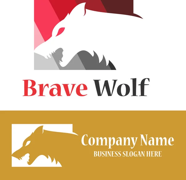 Wolf simple logo — Stock Vector