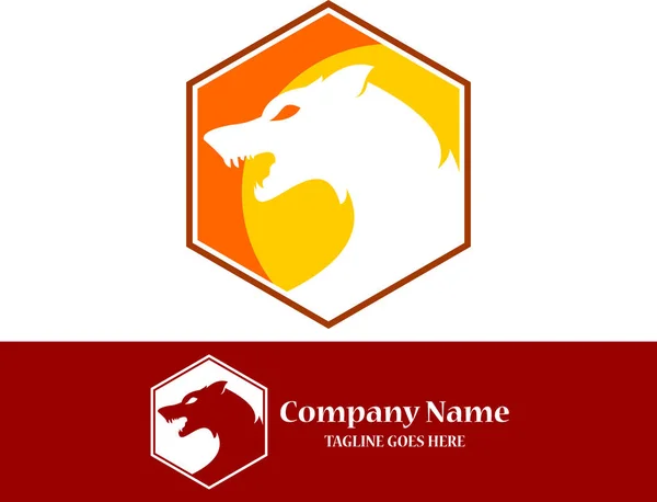 Wolf polygon logo — Stock Vector