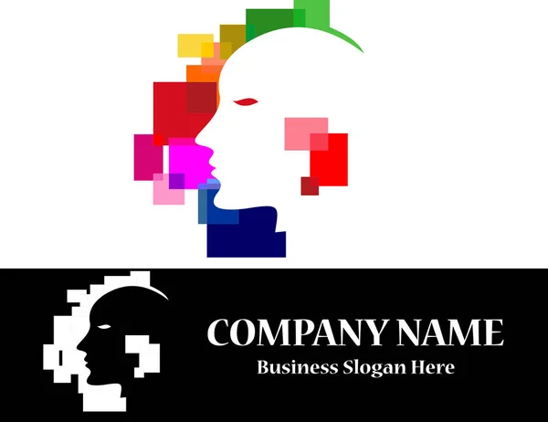 Logotipo virtual humano — Vetor de Stock