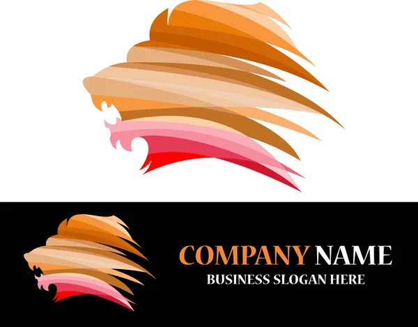 Logotipo digital leão — Vetor de Stock