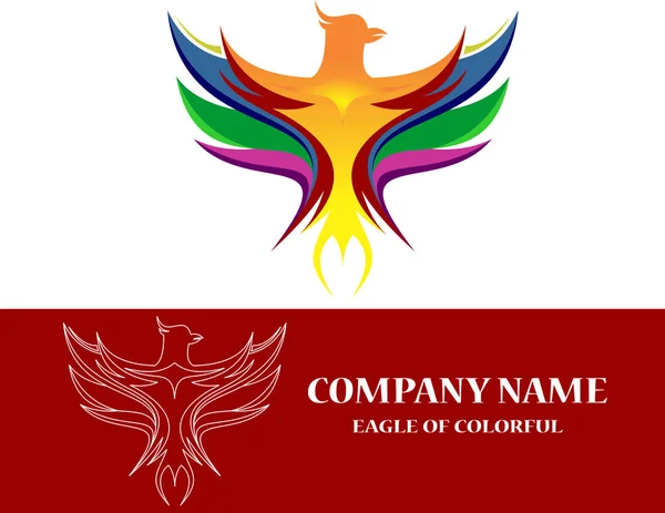 Colorful eagle logo — Stock Vector