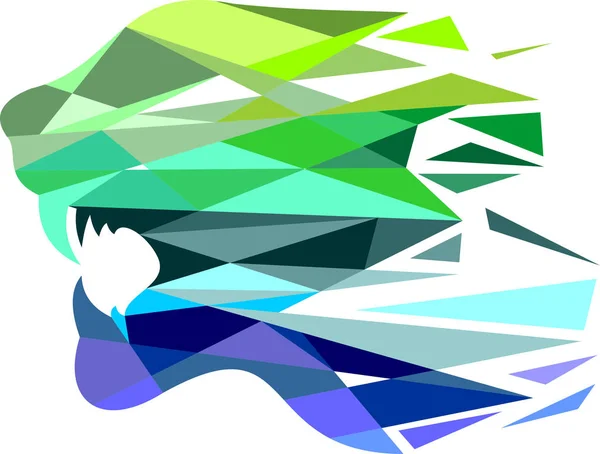 Logo abstrait coloré tigre — Image vectorielle
