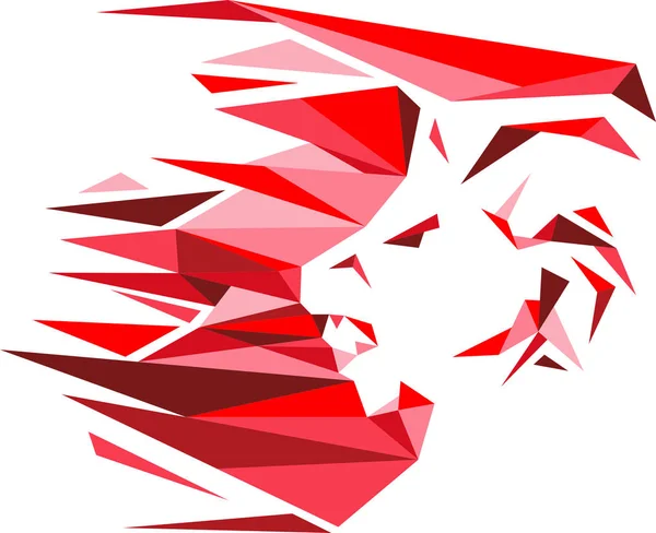 Λιονταριών γενναία πολύχρωμο logo — Διανυσματικό Αρχείο