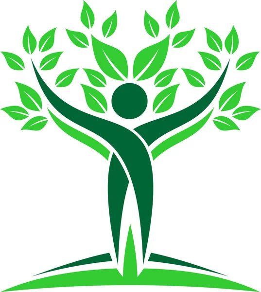 Human nature resources logo — Stock Vector