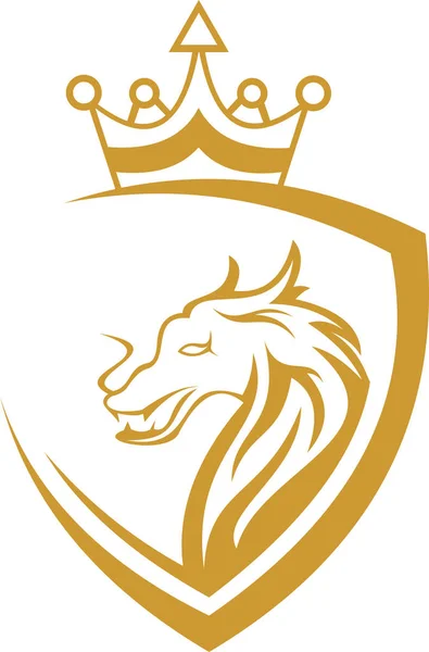 Dragon king ochrony logo Grafika Wektorowa
