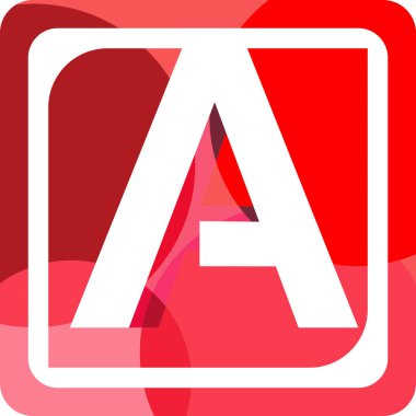 logo harf A renkli soyut