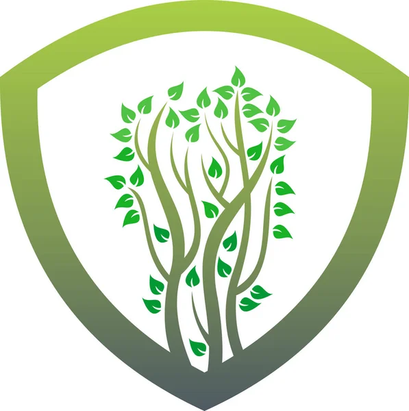 Protección de la naturaleza del logo de jardín — Vector de stock