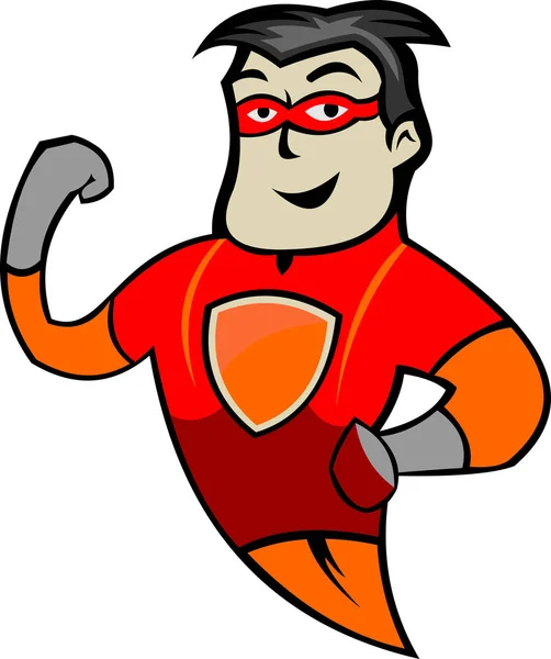 Logotipo super herói desenhos animados —  Vetores de Stock