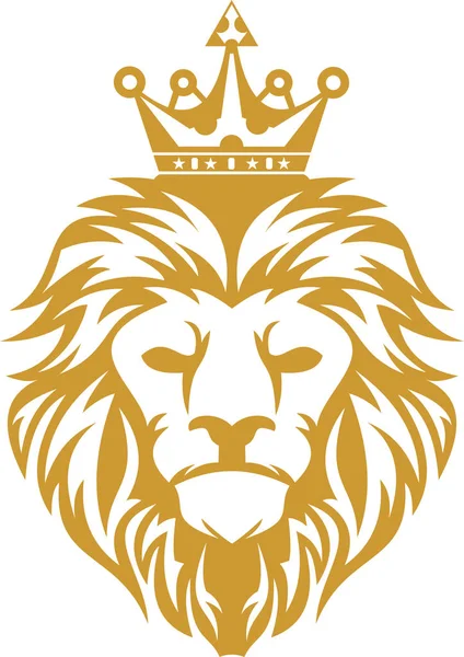 Król lew logo sylwetka Wektor Stockowy