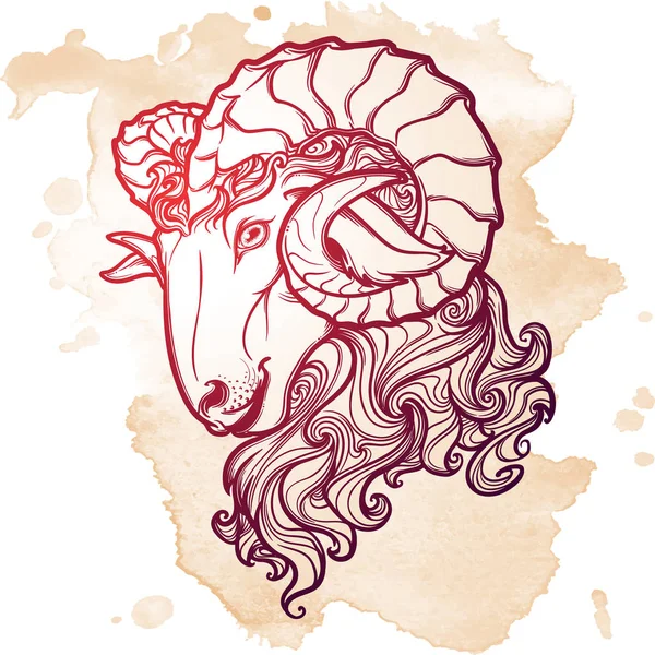 Astrologische Taurus geïsoleerd op grunge achtergrond. — Stockvector