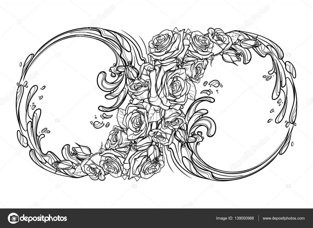 eternity sign bw stock vector aen seidhe 139000988