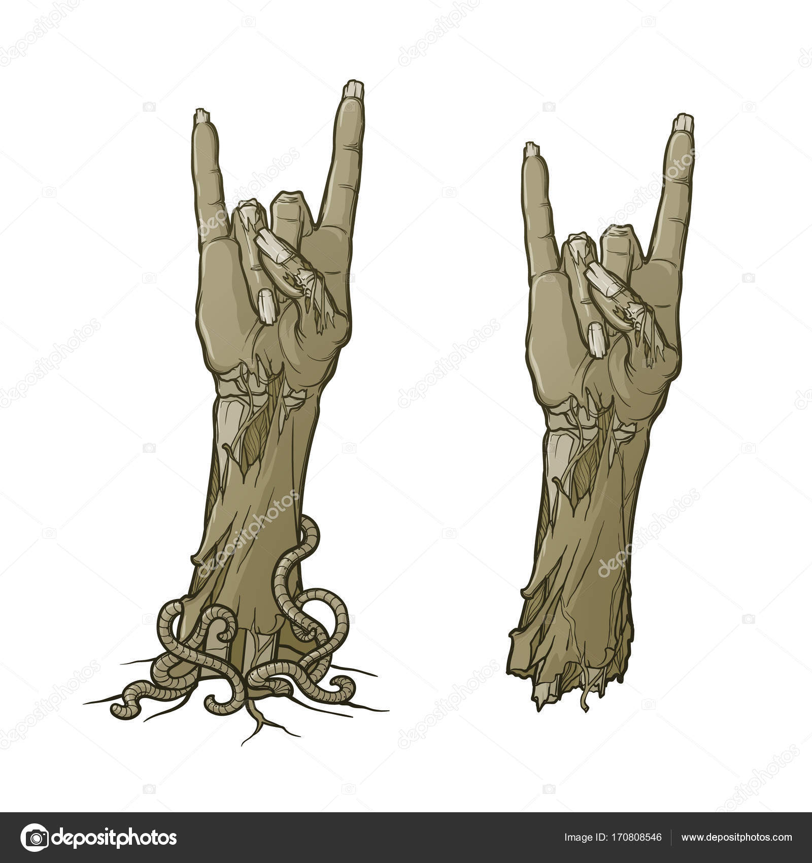 depositphotos 170808546 stock illustration zombie body language sign of