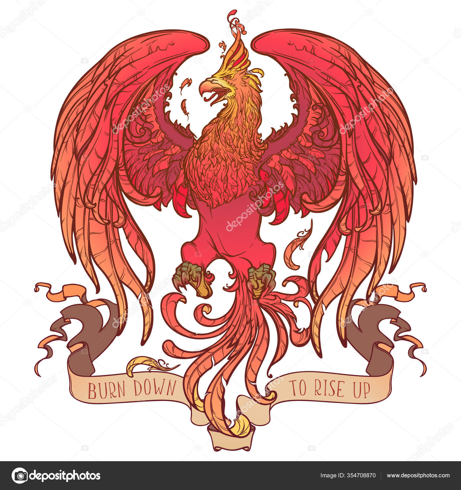 Phoenix Woman Bird High-Res Vector Graphic - Getty Images