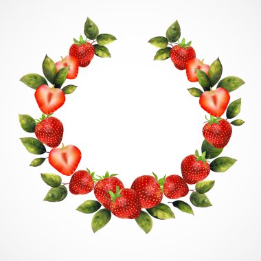 Beyaz bir arka plan üzerinde gerçekçi çilek.