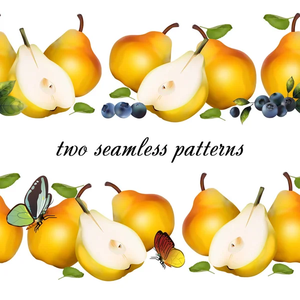 Seamless pattern from fruits. — Stock Vector