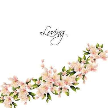 Bahar çiçekleri bir model.