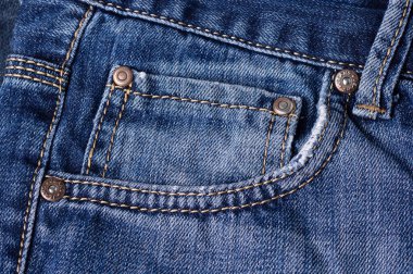 Kot yakın çekim. Tokalar, cep, dikişler. Kumaş titreşimli görüntüyü kablosuz