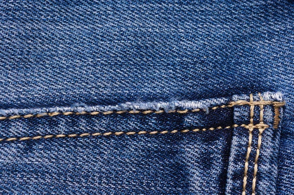 Jeans close-up. Seams. Interlacing the fabric with a close-up — Stock Photo, Image