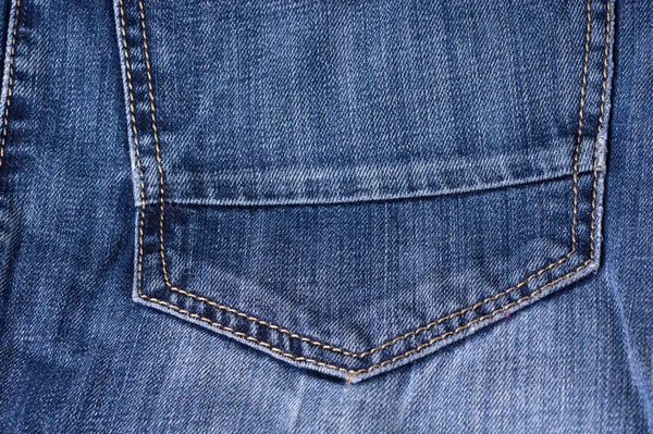 Jeans close-up. bolso, costuras — Fotografia de Stock