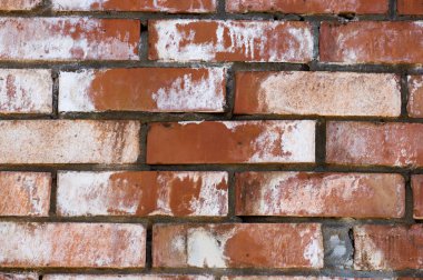 Çok renkli peeling duvar dokusu ve arka plan. Boyalı tuğla