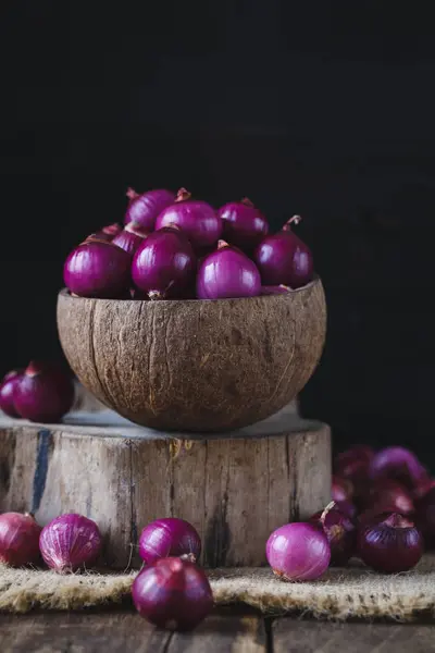 Fresh Purple Shallots — Stock Photo, Image