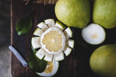 Yeşil Pomelos. Viet Nam meyvelerden