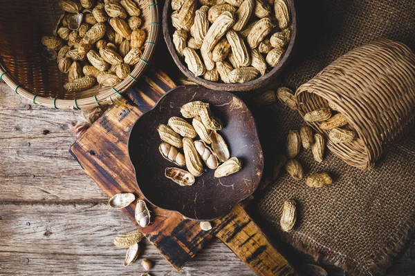 Amendoins cozidos frescos — Fotografia de Stock