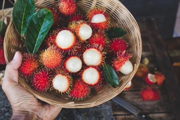 Frische Rambutan-Früchte — Stockfoto