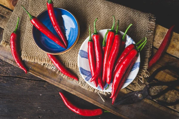 Červené Chilli Papričky Vietnamu — Stock fotografie