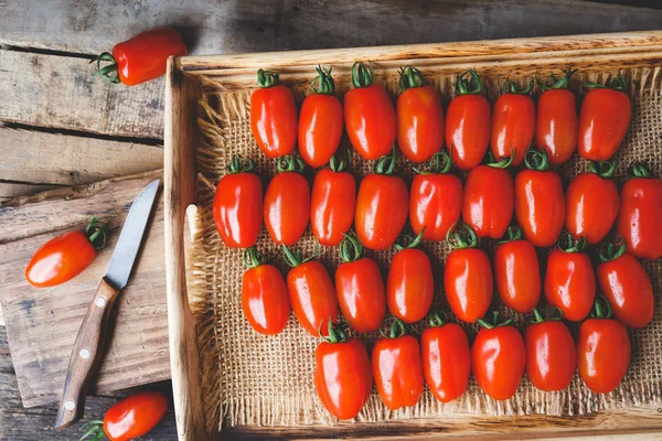 Tomates Ameixa Tomate Cereja — Fotografia de Stock