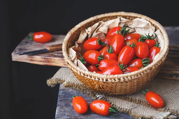 Tomates Ameixa Tomate Cereja — Fotografia de Stock