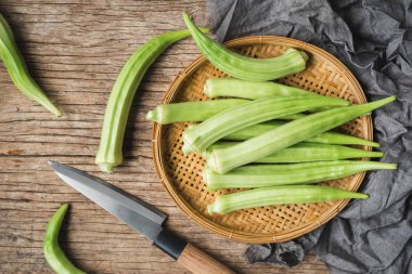 Fresh okra -Lady finger from Asia clipart