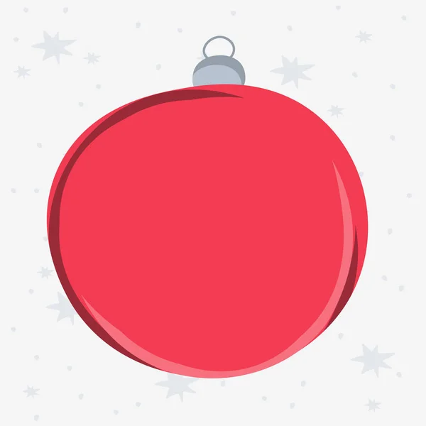 Boule Noël Rouge Sur Fond Clair — Image vectorielle