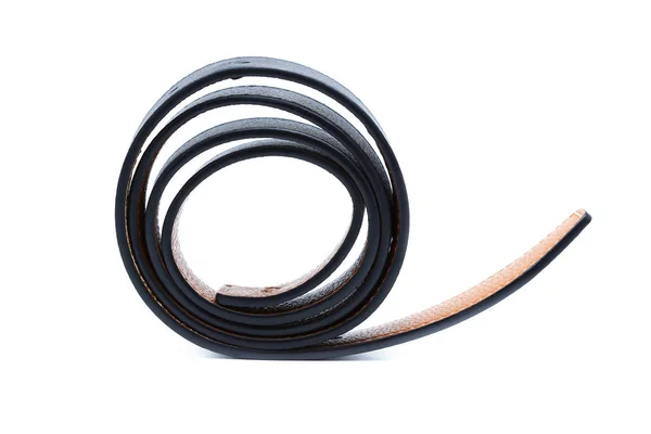 Black leather belt. — Stock Photo, Image
