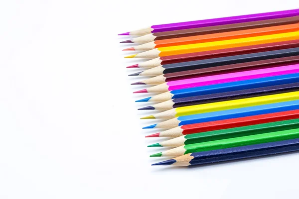 Line of color pencils. — Stock Photo, Image