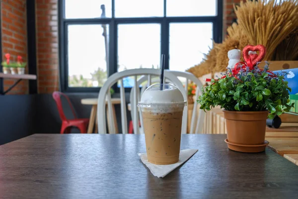 Ice coffee on table. — Stock Photo, Image