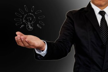 işadamı gösteren fikir.