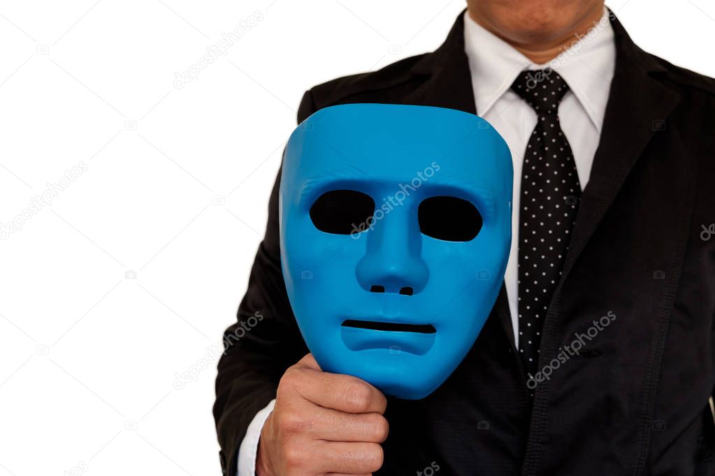 Businessman and mask.