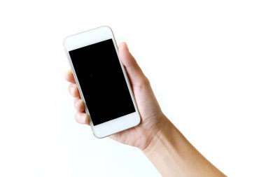 Sağ el içinde smartphone.