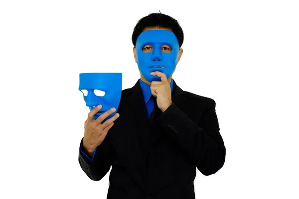 Man hebben twee maskers. — Stockfoto