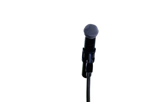 Microphone sur fond blanc. — Photo