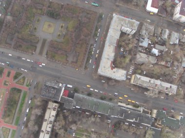 Samara, sonbahar çevredeki mahallelerinde görünümünü şehir meydanında Samara.