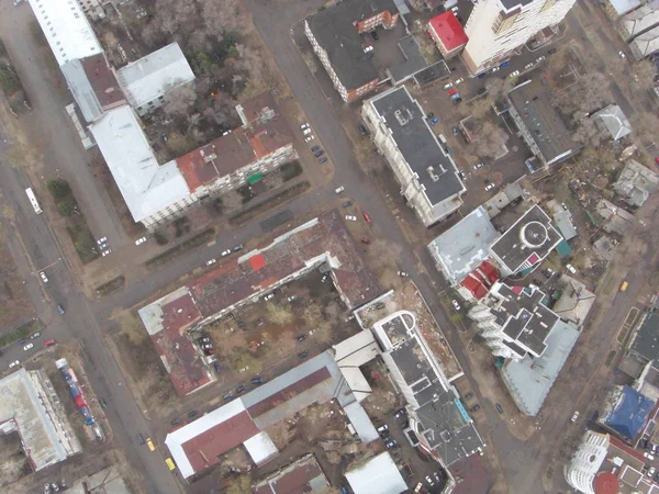 Os bairros do centro de Samara, vista superior — Fotografia de Stock