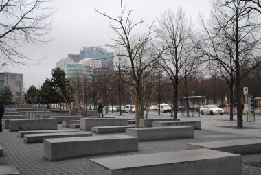 Berlin şehir mimarisi. Şehir manzarası.