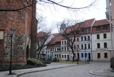 Berlin şehir mimarisi. Şehir manzarası.