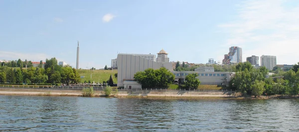 Panorama da cidade de Samara, rio Volga — Fotografia de Stock